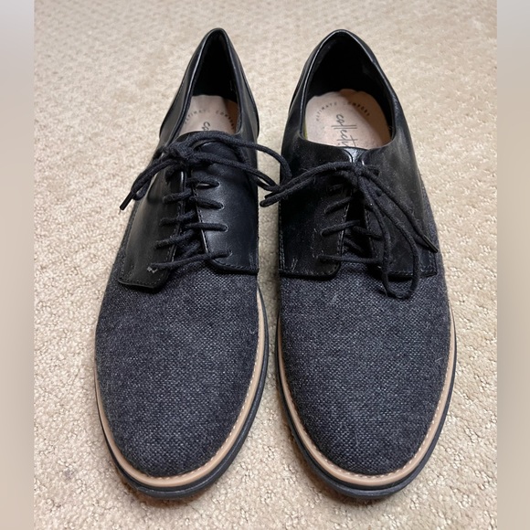 Clarks Ultimate Comfort Collection Oxfords in Gray/Black Size 9 - Picture 2 of 7